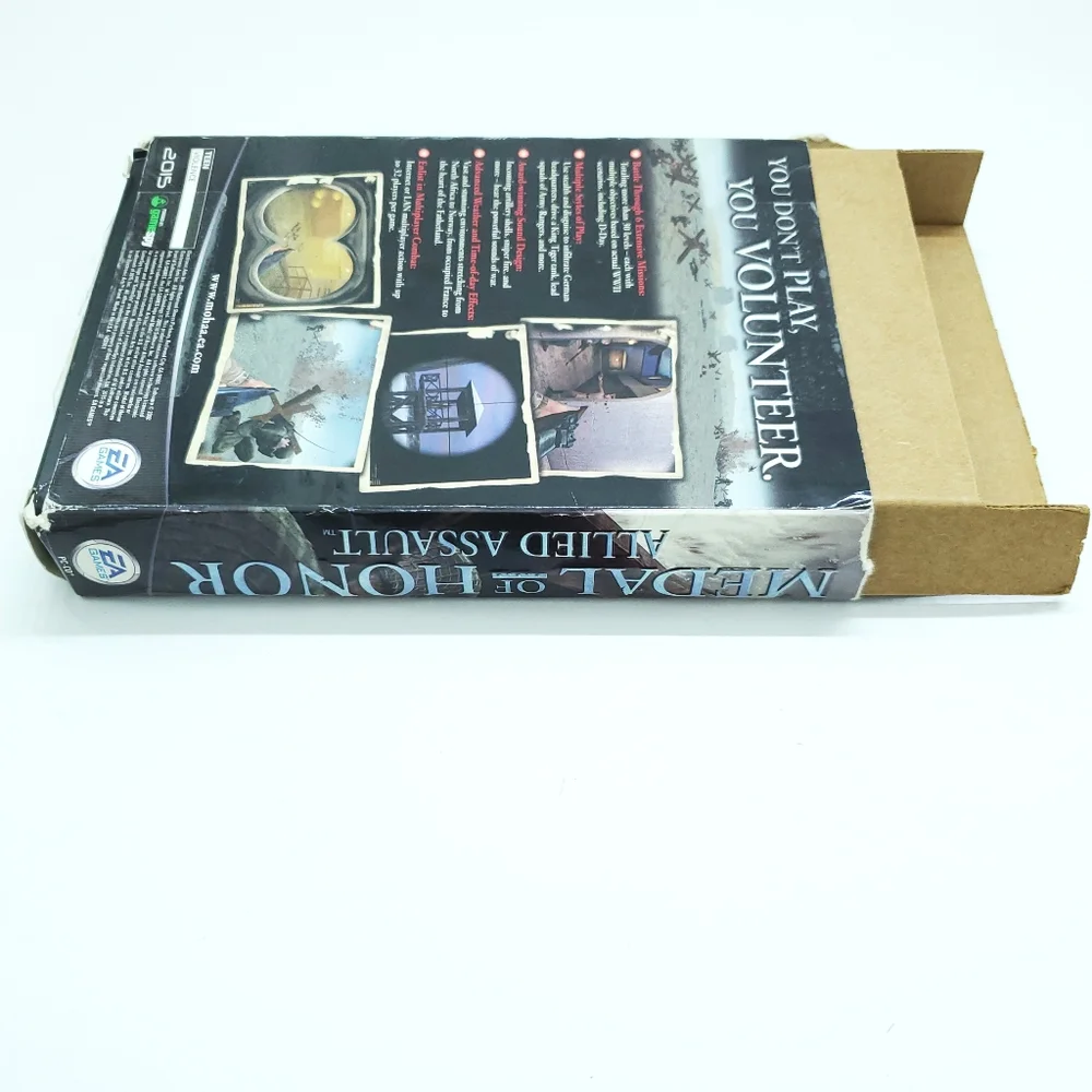 Medal of Honor: Allied Assault (PC CD-ROM, 2002) Video Game Retail Box & Manual